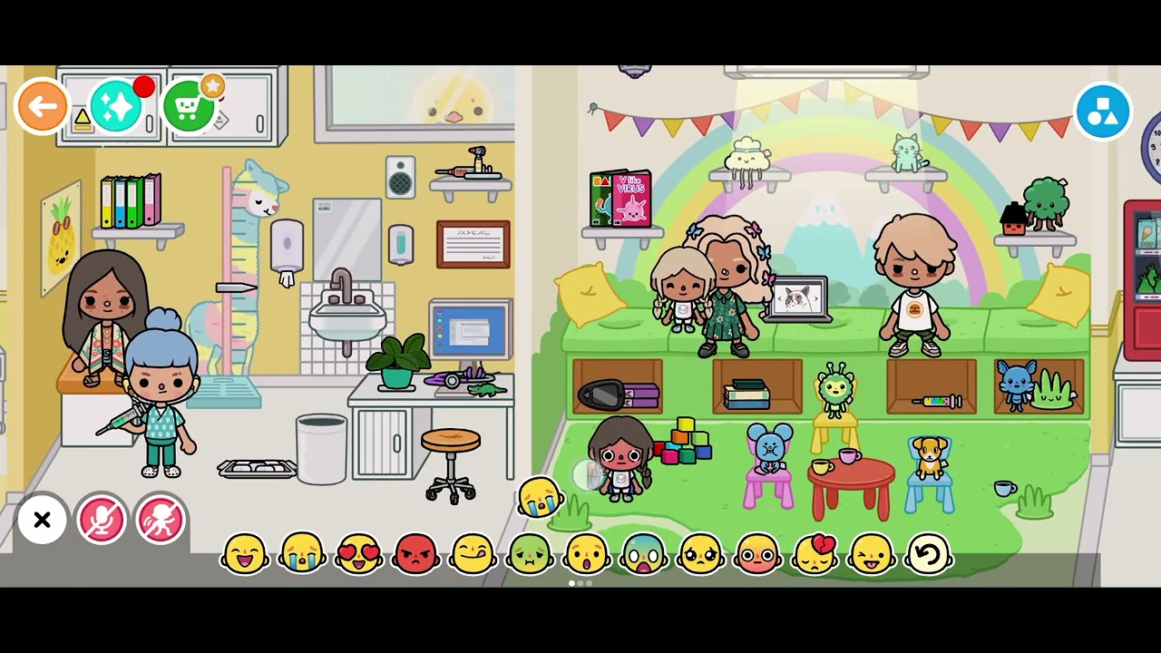 Toca Boca : nowa rodzinka ,idziemy  się szczepić 😜😜😜