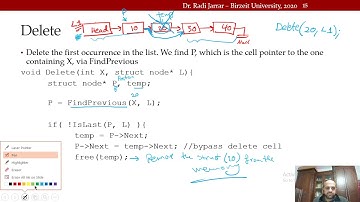 COMP2321 - Linked List Lecture 7 Dr. Radi Jarrar
