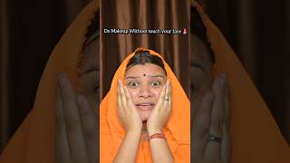 Do Makeup Without Touch your face 😱||#makeup #funny #shorts #thesastamakeup