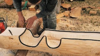 Building Off Grid Log Cabin - Ep 14 / Fully Scribed Log