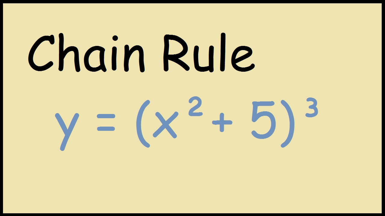 Chain Rule Steps To Differentiate Y X 2 5 3 Youtube