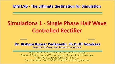 Single Phase Half Wave Rectifier