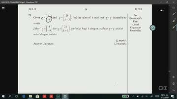 Add Maths Form 5 Vector No 21 Negeri Sembilan Paper 1 2017