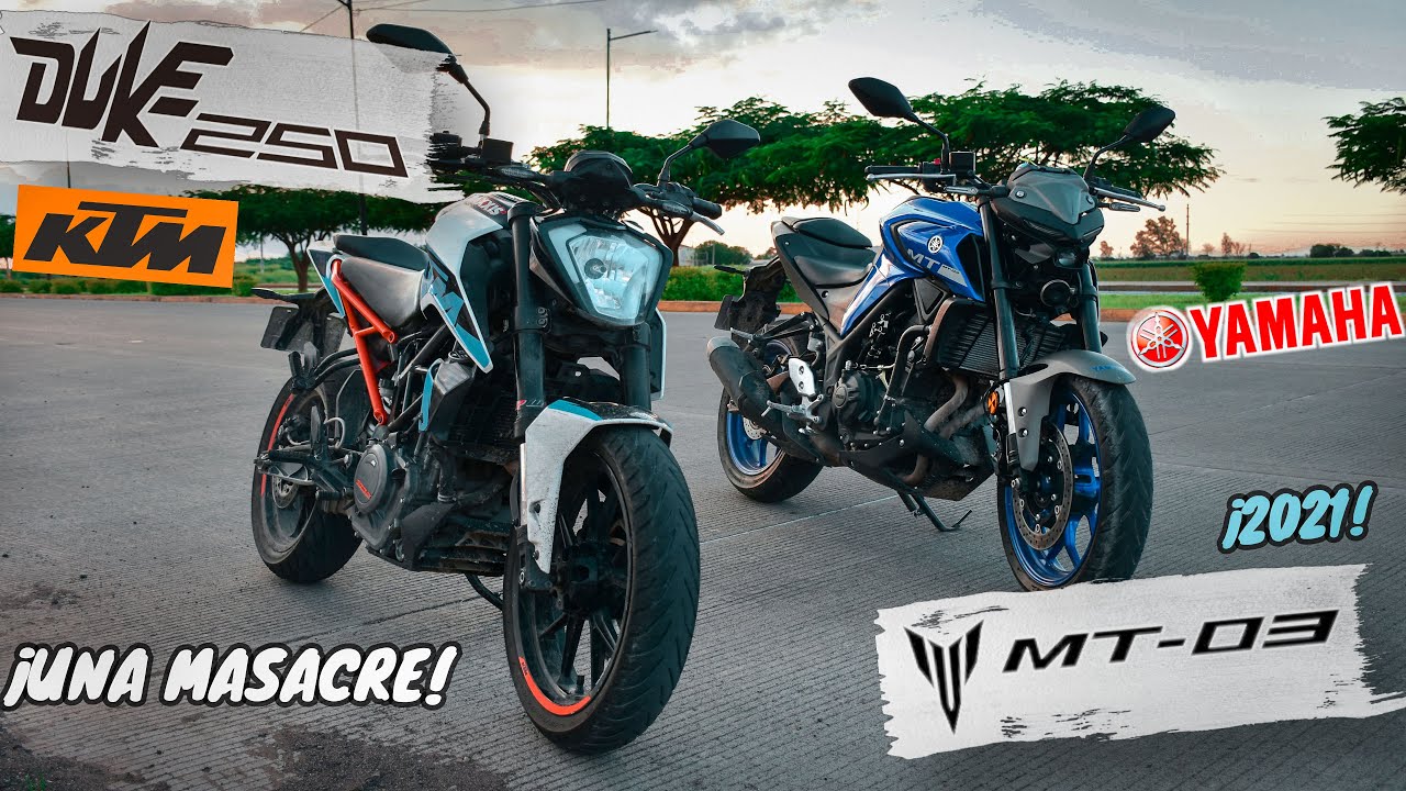 4K] YAMAHA MT03 vs DUKE 250, No AGUANTÓ 