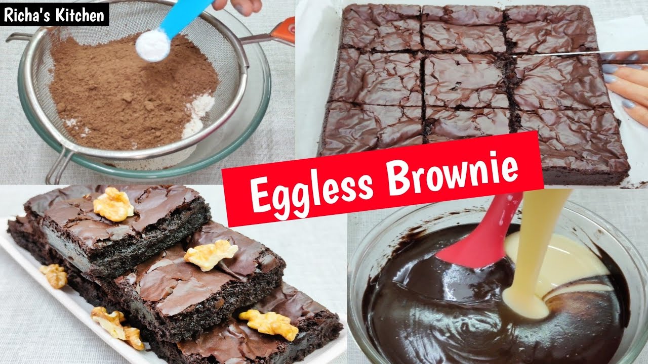 Eggless Brownie Recipe l @richakitchen-1 #brownierecipe #egglessbrownie #youtubevideo #viralvideo 