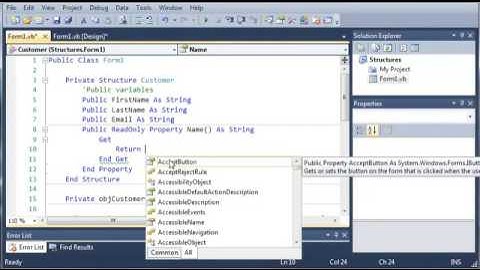 Visual Basic Tutorial   70   ReadOnly Properties ‏