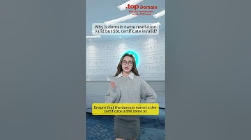 Why is domain name resolution valid but SSL certificate invalid  #ChatGPT #Metaverse  #AI #Paris