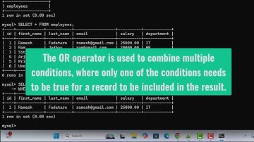 Learn SQL with MySQL Database | Logical Operators – AND, OR, NOT Explained with Examples using CLI