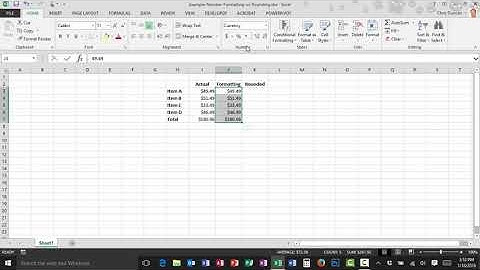 Excel Number Formatting vs Rounding