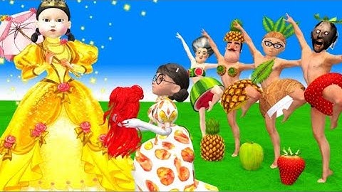 Scary Teacher 3D vs Squid Game Clackers Level Max 5 Times Challenge Miss T vs Nick and Tani Winning