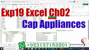 Exp19_Excel_Ch02_Cap_Appliances | Exp19 Excel Ch02 Cap Appliances | @PearsonSolution