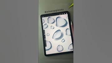 How to draw WATER DROPLETS💦 in #procreate  #shorts #steezyglossy #digitalart #satisfying #art #ipad