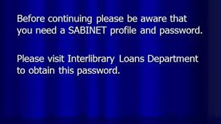 Wits University How to request an Inter Library Loan