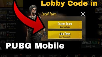 PUBG MOBILE: How to Generate a lobby code & Join a squad from lobby code