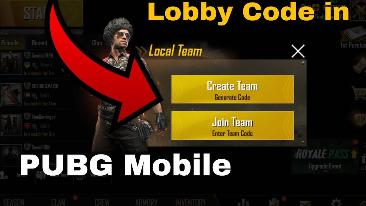 PUBG MOBILE: How to Generate a lobby code & Join a squad from lobby code - 