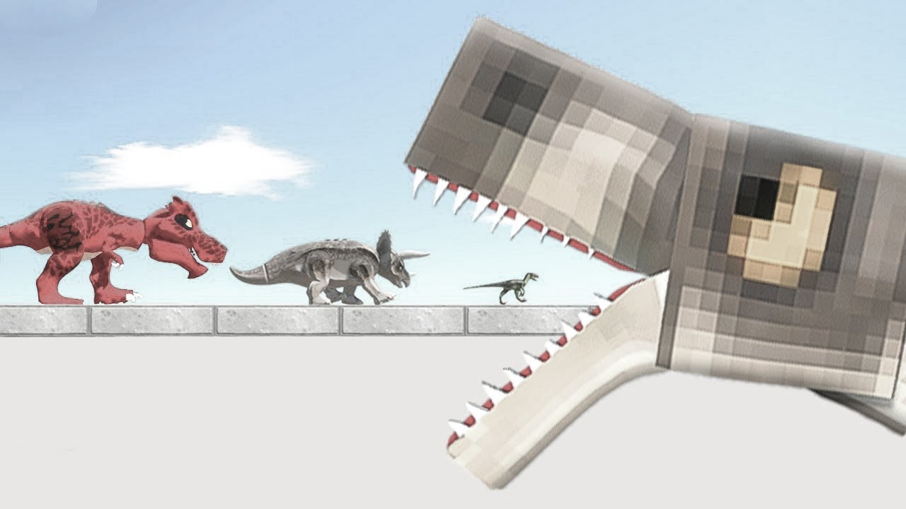 Cross the Unstable Bridge or Get Caught by the Minecraft T-Rex!