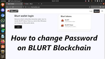 How to change Password on BLURT Blockchain
