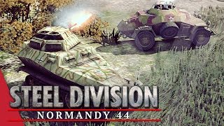 Hard Hitting Half-tracks! Steel Division: Normandy 44 Beta Gameplay #10 (Pointe du Hoc, 2v2)