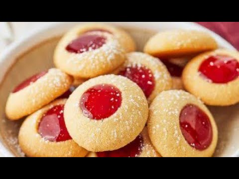 Jam Cookies Recipe|Thumprint Cookies|Jam Biscuits Recipe Without Butter Or GheeBakingrecipes2042