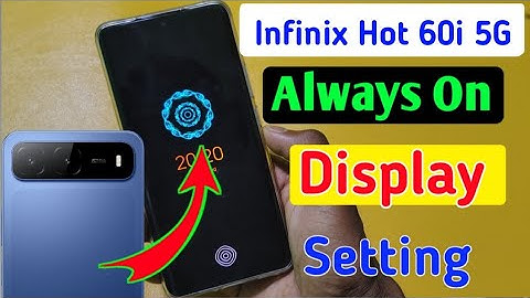 Infinix hot 60i 5g always on display setting / how to enable always on display in infinix hot 60i 5g