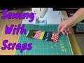 *Updated*  Sewing Fabric Scraps Onto Strips of Paper (calculator paper) Requested Video