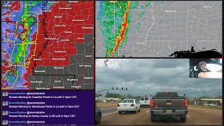LIVE Storm Coverage - 80mph Winds and Strong Tornadoes!