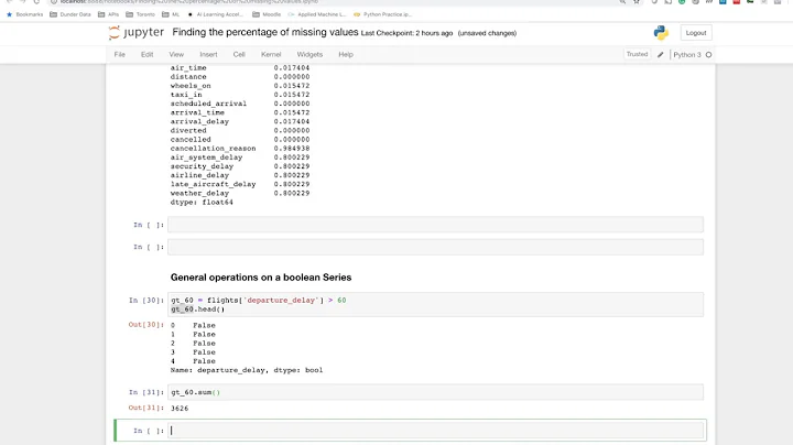 Finding the Percentage of Missing Values in each Column of a Pandas DataFrame