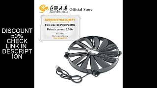 A20020-07CA-2JN-F1 DF2002005SELN New DC5V 0.30A 20cm 200*200*20MM For Master USB Notebook Base Cooli