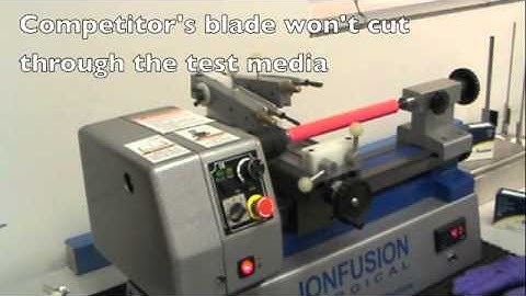 IonFusion scalpel blade sharpness testing