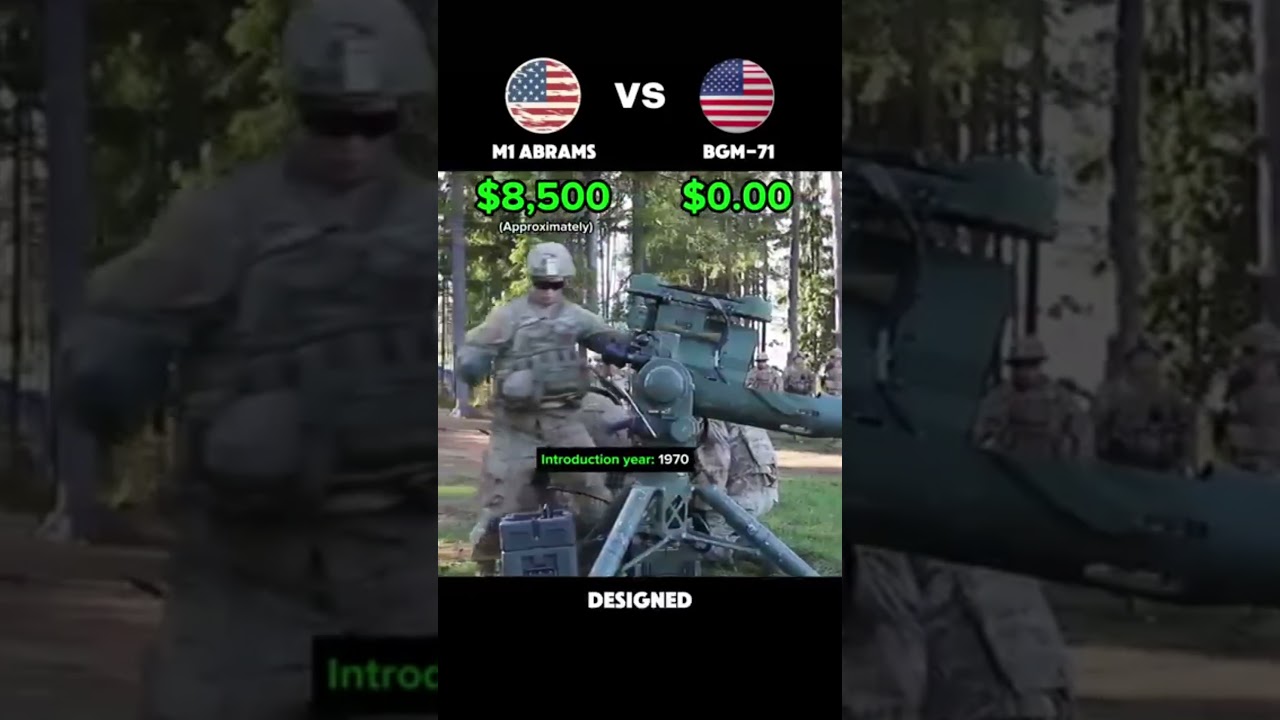 US M1 Abrams vs BGM-71 (Anti-Tank) Missile - Cost Per Shot Analysis