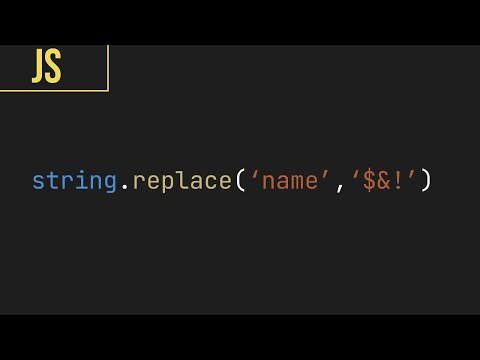 Replacing strings in JavaScript with replacement patterns
