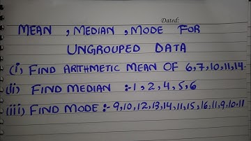 How do we find mean ,median and mode for ungrouped data  in urdu and hindi