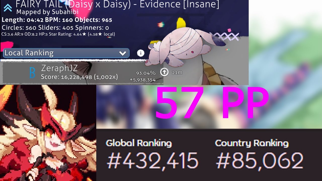 osu! Evidence Daisy x Daisy 4.64⭐ First 1000 Combo YouTube