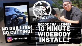 Dodge Challenger - 10 Minute Widebody Install - AVS Fender Flare Kit - Mopar Militia