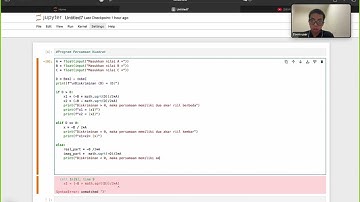 Tugas latihan membuat Program Persamaan Kuadrat dan Konversi Suhu (Jupyter Notebook & Matlab)