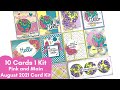 10 Cards 1 Kit | Pink and Main Crafty Courtyard Kit | August 2021