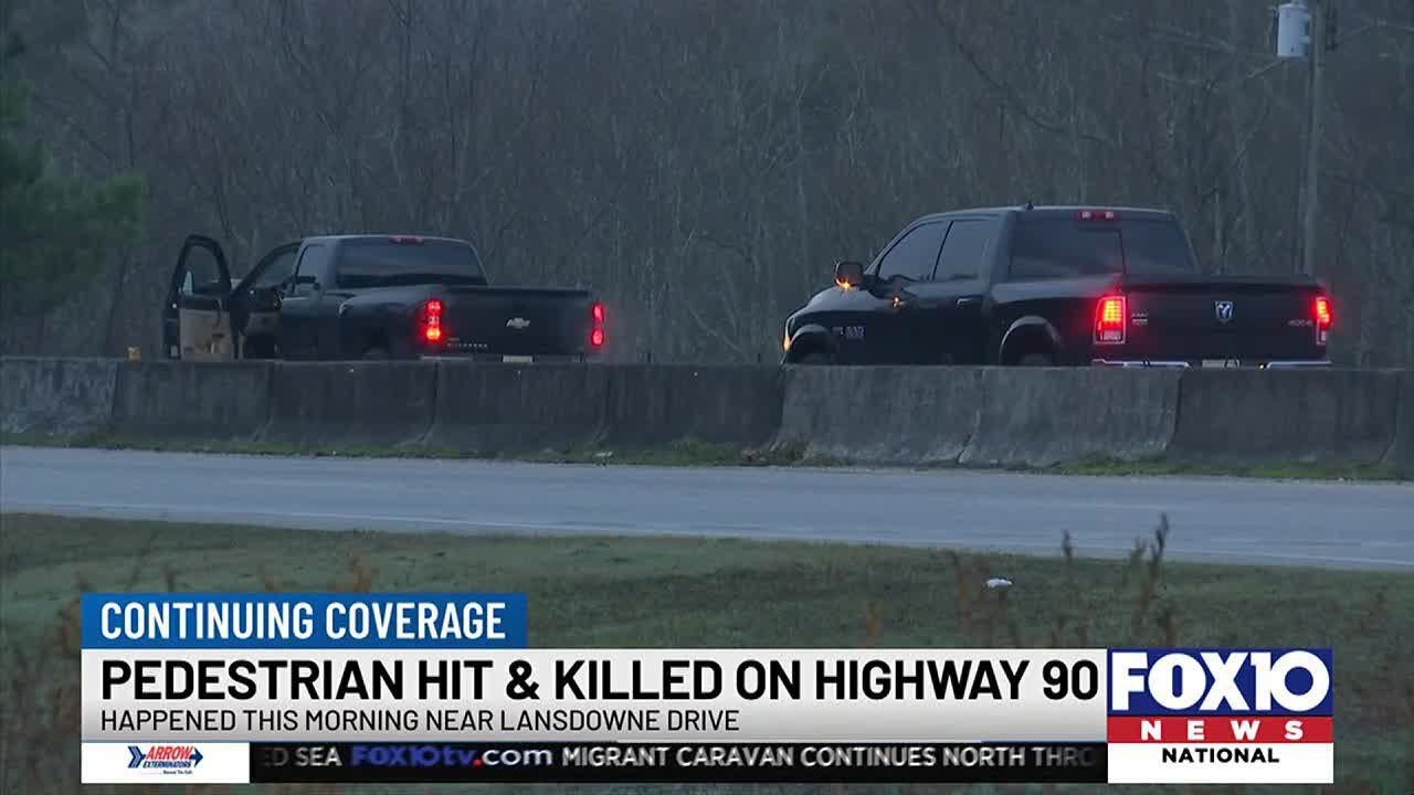 Pedestrian dies after being hit by two vehicles on Highway 90 in Mobile ...