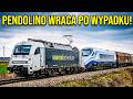 Transport Pendolino po wypadku na przejeździe kolejowym
