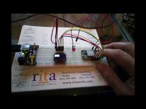 NanoPi Duo + OPi.GPIO + Luma.OLED + LED