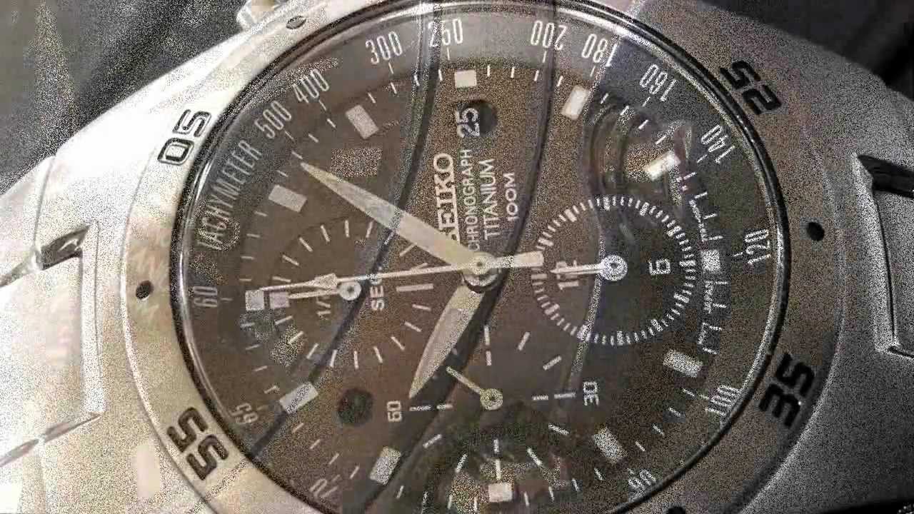 2S Time SEIKO Titanium Chronograph SND419P1 Men's Watch YouTube