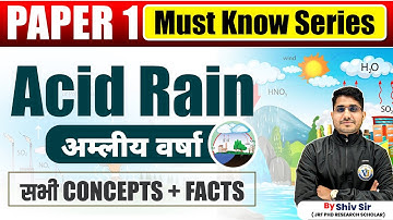 UGC NET Paper 1 Environment | Acid Rain Explained | Paper 1 Must Know Series | Vision JRF | Shiv Sir