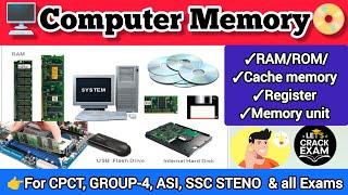 What is RAM and ROM‼️Cache/ virtual memory/ register / memory unit all in Hindi‼️for all EXAMS #gk 