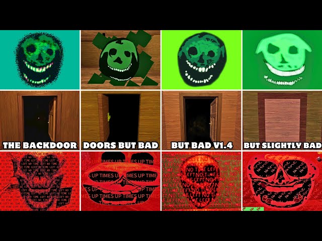 DOORS The Backdoor VS 4 Different BACKDOOR games | ALL JUMPSCARES | Roblox class=