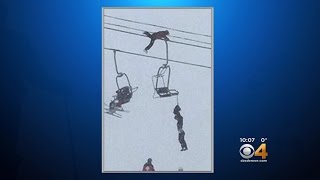 Man Rescues Friend Hanging Unconscious On Ski Lift