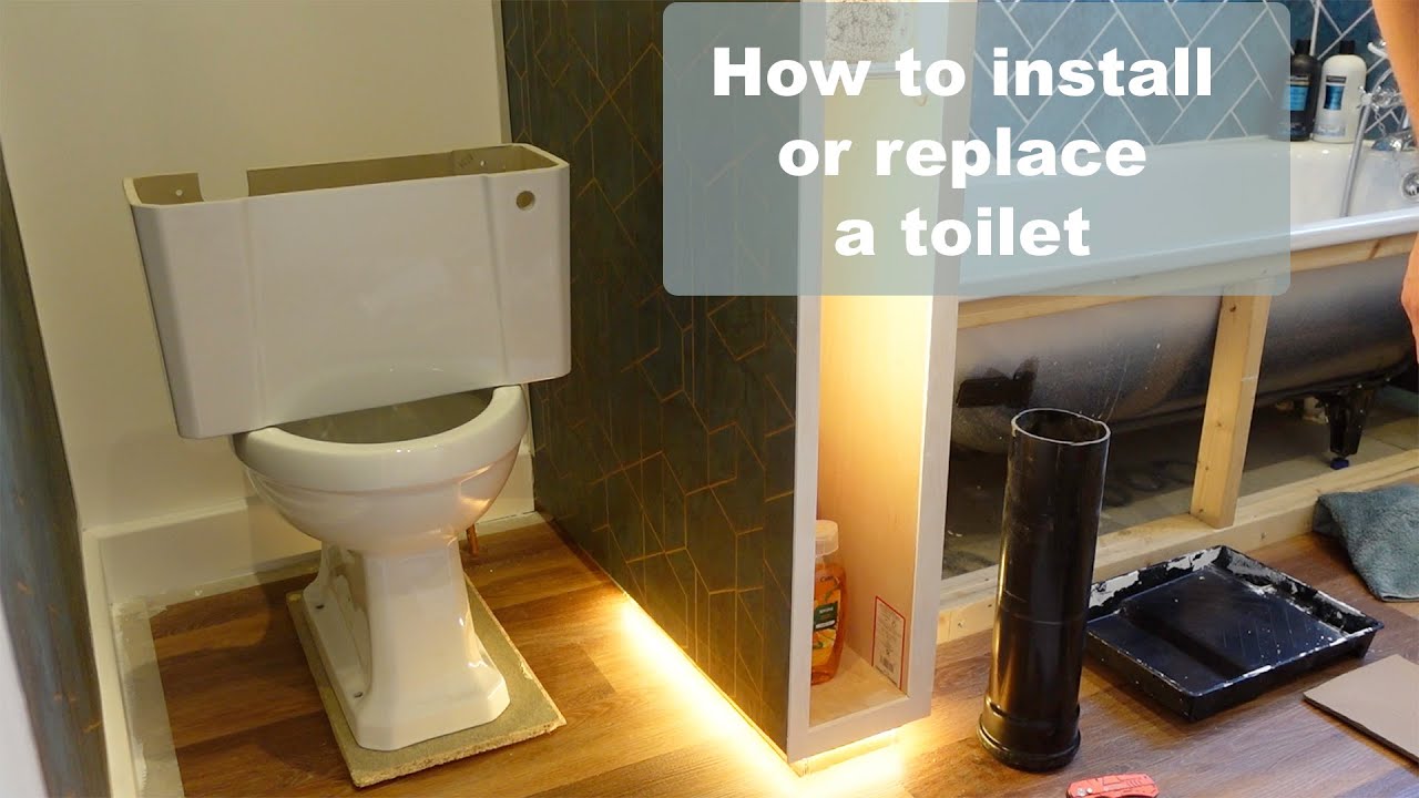 How to install a toilet in a bathroom #diy #bathroom #renovation - YouTube