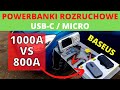 Powerbanki rozruchowe (test oscyloskopem) - BASEUS 1000A vs 800A JUMP STARTER (USB-C/MICRO USB) [EN]