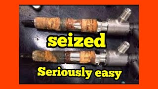 The easy way to remove a seized injector