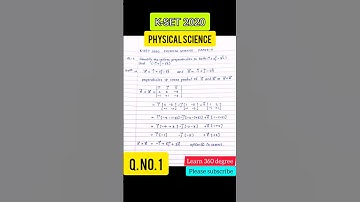 KSET 2020 PHYSICAL SCIENCE Q.NO.1 SOLVED #kset#physics #KSET2020 #vectors #crossproductoftwovector