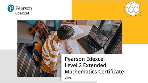 Pearson Edexcel Level 2 Extended Mathematics Certificate - Official Launch