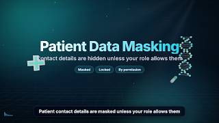 Protect patient data: masking, unmask permission and locked charts